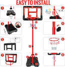 Kids Basketball Hoop with Stand, Adjustable Basketball Set, Toddler Basketball Toys for Boys Age 3 4 5 6 7 8, Indoor Outdoor Backyard Sport Game Gifts by TinyTreasures Baby Boutique