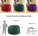 Bean Bag Chairs for Adults - Memory Foam Furniture BeanBag Chair - Kids/Teens Sofa with Soft Micro Fiber Cover - Round Fluffy Couch for Living Room Bedroom College Dorm - 3 ft, Green by CozyNest Decor
