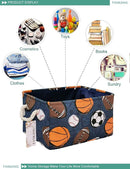 FANKANG Rectangular Laundry Basket Nursery Storage Fabric Storage Bin Storage Hamper,Gift Baskets(Navl-ball game) by TinyTreasures Baby Boutique