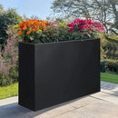 SUNNYPARK Large Metal Planter Box 32”x 12”x 24”, Rectangular Modern Black Metal Planter Box Heavy Duty with Drainage Holes for Outdoor Garden Patio by GreenHaven Gardens