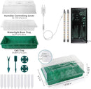 Seed Starter Kit, Seed Starter Tray with Grow Light and Heat Mat, Color Change Full Spectrum Grow Lights Seed Starting Germination Kits, 3 Timing Set Indoor Plant Grow Kit with Humidity Control by GreenHaven Gardens