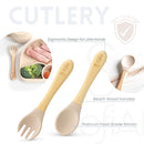 All In One Silicone Feeding Set - Safe for 6-12 Months - Non-Toxic Baby Led Weaning Supplies - Toddler Self Feeding Utensils - BPA-Free - Mess Free Essentials by TinyTreasures Baby Boutique