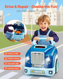 VEVOR Engine Toy, 60 Pieces, Kids Mechanic Car Repair Set with Removable Parts, Lights and Sounds, Steering Wheel and Horn, Kids Mechanic Workshop Set for Toddler Ages 3 Years and Up, Blue by TinyTreasures Baby Boutique