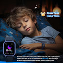 Smart Watch for Kids No Phone Needed, Tempered Glass Fitness Tracker Boy Teens with 19 Sport Modes, Pedometer, Sleep Monitor, Kids Watch Birthday Gifts Toy Gift for Girls Boys 6-16 (Blue) by TinyTreasures Baby Boutique
