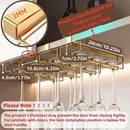 LINFIDITE Gold Under Cabinet Wine Glass Holder, 2 Pack, Space Saving, Easy Installation, Anti-Skid, Compact Design, Sturdy Materials, Affordable Gift by CozyNest Decor