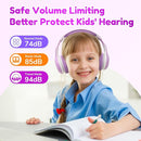 EarFun K2 Kids Bluetooth Headphones, Kids Headphones with Volume Limited, 40H Playtime, Built-in Mic, Stereo Sound, Foldable Over-Ear Headphone for School/Travel/iPad/Tablet, Violet by TinyTreasures Baby Boutique
