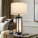 Modern Table Lamps for Living Room, Industrial Beside Lamps with 2 USB Ports, Rustic Nightstand Lamp with White Frosted Glass Night Light for Bedroom End Table Entryway, 2 Bulb Included by CozyNest Decor
