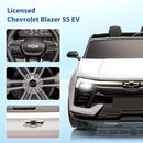 Jojoka Baby Car 24V 2-Seater SUV Licensed Chevrolet Blazer Ride On Toy w/Parent Remote Control,4xSpring Suspension, Wireless Music, Electric Vehicle Car for Kids Ages 3-8,White by TinyTreasures Baby Boutique
