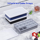Silicone Ice Cube Tray 3 Pack, HANCELANT Ice Cube Mold, Ice Trays for Freezer with Lid for Whiskey, Baby Food, BPA Free, Easy Release by TinyTreasures Baby Boutique