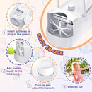 Bubble Machine, Automatic 18000+ Per Minute Big Bubbles Blower Maker for Kids Toddlers with 2 Speeds,6 Wands,Operated by Plugin or Batteries for Outdoor/Indoor Birthday Parties,Wedding (White) by TinyTreasures Baby Boutique