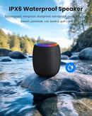 Bluetooth Speaker, Portable Wireless Bluetooth 5.3, 15W Clear Bass, IPX6 Waterproof, LED Lights, AUX/TF/USB, Dual TWS Pairing, 12H Playtime, Small Speakers for Home Outdoor Beach, Ideal Gift by TinyTreasures Baby Boutique