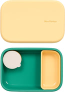 BLUE GINKGO Silicone Lunch Box Set – Durable Heavy-Duty Silicone Bento Box, Microwave, Freezer, Dishwasher Safe – Airtight, BPA Free (Made in Korea, Green) by TinyTreasures Baby Boutique