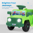 6V Toddler Ride On Car Interactive Electric Car with Horn LED Front Light Rear Storage Ocean Theme Perfect for Boys & Girls 18+ Months Safe & Fun for Little Explorers(Green Ocean) by TinyTreasures Baby Boutique