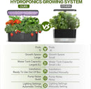 MUFGA 12 Pods Hydroponics Growing System, Indoor Garden with LED Grow Light, Plants Germination Kit, Mini Herb Garden with Pump System, Height Adjustable (No Seed) by CozyNest Decor