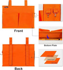 Surblue Caddy Hanging Organizer Bedside Storage Bag for Bunk and Hospital Beds, Orange, Small by CozyNest Decor
