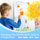 Nicpro 12 Colors Washable Finger Paint Set for Toddlers (2 oz), Non-Toxic & Baby Safe Paint for Hand and Feet, Mess Free Finger Painting Art Supplies for Kids Age 1-3 4 5 6+, Preschool Learning Gifts by TinyTreasures Baby Boutique