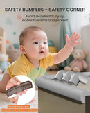 Baby Proof Edge Corner Protector, 16.4FT 0.47''Th L-Shape Furniture Corner & Edge Safety Bumpers with 10 Corners, Pre-Taped, Soft NBR Rubber Foam Desk Edge Cushion Wall Corner Protector (Grey) by TinyTreasures Baby Boutique