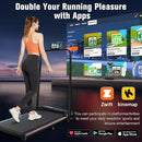 7.8MPH Incline Treadmill for Home, Walking Pad with Handle Bar, Under Desk Compact Treadmill with 350 Lbs Capacity, LED Display & APP, Remote Control, 3.0HP by CozyNest Decor