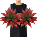 Artificial Agave Plants,Large UV Resistant Fake Agave Planters for Indoor and Outdoor Decorating Tropical Plant Succulents Greenery Indoor Decor (2Pack,18" Red) by GreenHaven Gardens