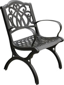 Ornate Traditional Outdoor Cast Aluminum Black Patio Dining Chair by GreenHaven Gardens