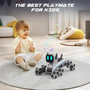 Robot Dog RC Stunt Car Toys - Gesture Sensing Remote Control car with Mecanum Wheels, LED Eyes, 3 Sound Effects, Birthday Gift for Kids Boys Girls by TinyTreasures Baby Boutique