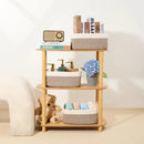 Small Storage Baskets for Organizing | Closet Organizer Bins | Shelf Toy Basket | Woven Rope Baskets | Cube Decorative Box | Shallow Basket | 13x8.5x5.1” | 4 Packs White Brown by GreenHaven Gardens
