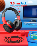 Kids Headphones Wired Toddler with Microphone, Over-Ear Headphones, 85/94dB Volume-Limiting, 3.5mm Jack, Foldable On-Ear Design - Safe & Comfortable for Learning & Entertainment by TinyTreasures Baby Boutique