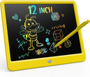 KOKODI LCD Writing Tablet, 12 Inch Colorful Toddler Doodle Board Drawing Tablet, Erasable Reusable Electronic Drawing Pads, Educational and Learning Toy for 3-6 Years Old Boy and Girls(Yellow) by TinyTreasures Baby Boutique