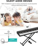 MUSTAR Digital Piano 88 Key Weighted with Stand, 88 Key Semi Weighted Keyboard Piano MEP-900, Portable Electric Piano Keyboard 88 Keys with Bluetooth Connection, Case, Sustain Pedal, MDF, Black by TinyTreasures Baby Boutique