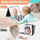 Black and White High Contrast Baby Books Flash Cards Tummy Time Mirror Toys Newborn Toys 0 6 Months Brain Development Infant Stimulating Sensory Toy 0-3 3-6 2 4 5 Months old Baby Boy Girl Shower Gifts by TinyTreasures Baby Boutique