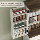 72'' Kitchen Storage Pantry Cabinet, Tall Storage Cabinet with 8 Door Shelves, 2 Cabinets and 1 Drawer, Freestanding Cupboard for Kitchen, Dining Room, Bathroom, Laundry, Off White by CozyNest Decor