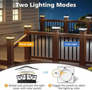 NIORSUN Solar Post Lights Outdoor 4 Pack, 2 Modes LED, Deck Fence Post Solar Lights for 3.5x3.5 4x4 5x5 5.5x5.5 Caps Patio Garden Decoration, Black by GreenHaven Gardens