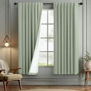 Sage Green Boho Blackout Curtains 72 Inch Length for Bedroom Aesthetic 2 Panels Set Home Office Organic Decor Back Tab Pocket Thermal Room Darkening Living Room Window Black Out Curtains 72 Inch Long by CozyNest Decor
