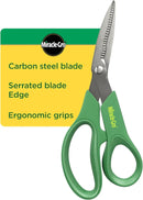 Miracle-Gro 8 in. All-Purpose Steel Garden Utility Shears with Serrated Blades – Comfort Grip Yard and Garden Scissors for Pruning Plants, Flowers, and Herbs by GreenHaven Gardens