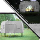 Gardenature 10FT/12FT/14FT Trampoline Tent(Tent Only), Fit Round Trampolines, Shade Cover with LED Light, Outdoor Trampolien Accessories, Anti-Tear, Beige by TinyTreasures Baby Boutique