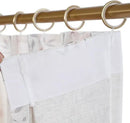 Pink Floral Pinch Pleated Linen Curtains - 2 Panels of Privacy Light-Filtering Printed Curtains Suitable for Dining Rooms and Farmhouses.40 Inches Wide by 92 Inches Long by CozyNest Decor