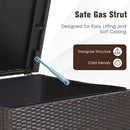 RELAX4LIFE Outdoor Storage Box 72-Gallon - Outside Wicker Storage Bin with Waterproof Zippered Liner, Gas Strut, Package Delivery Boxes for Outside, Accessories, Garden Tools Storage Deck Box by GreenHaven Gardens
