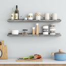 36 Inches Floating Shelves for Wall, Solid Pine Wood Picture Ledge Shelves, Wall Shelves with Lips, Nursery Book Shelves for Toys Storage Living Room Bedroom Photo Frames (2 Pcs, Grey) by TinyTreasures Baby Boutique