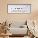 Home The Story of Who We Are Sign Farmhouse Family Wall Decor 32x12 Inch Plaque Wood Framed Art for Hanging (White) by CozyNest Decor