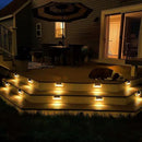 JSOT Solar Step Deck Lights for Outside Decorative - 10Pack Stairs Lights Outdoor Waterproof for Yard Garden Landscape Pool Fence Step Wall 9 LED Beads Solar Lighting by GreenHaven Gardens