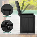 YITAHOME 30 Gallon Deck Box Outdoor Storage Box, Waterproof Resin Package Delivery and Storage Box with Lockable Lid for Patio Furniture Cushions, Pool Accessories, Garden Tools, Black by GreenHaven Gardens