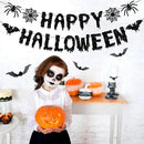 Orange Black Happy-Halloween Party Decorations - 13PCS Spider Web Bats Streamers Banner ,Paper Flowers Lanterns Tissue Pom Poms Fans, Classroom Birthday Bachelorette Hanging Supplies Decor Hugfond by CozyNest Decor