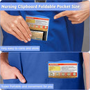 Nursing Clipboard Foldable Clipboard Medical: Edition Cheat Sheets Aluminum 3 Layers Foldable Clipboards Nursing Pocket Size Profile Clip Nurse Clipboards Notepad for Nurses Students and Doctors by TinyTreasures Baby Boutique