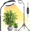 LORDEM Grow Light for Indoor Plants, Full Spectrum Plant Light with Auto Timer for 4/8/12H, 7.9" Diameter Growing Lamp with 108 LEDs, 4 Dimmable Levels, Adjustable Stand 24"-67" by GreenHaven Gardens