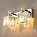 Modern Bathroom Vanity Light 2-Lights Chrome Crystal Bathroom Wall Light Vanity Light Fixtures，12.59-inch Modern Minimalist Design by CozyNest Decor