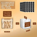 22oz Airtight Square Spice Containers with Bamboo Lid Set of 6 (650ml) Kitchen Pantry Organization Jar Stackable Spice Jar, for Sugar, Tea, Cookies and Coffee beans (‎with Black Lable) by CozyNest Decor