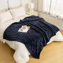 YUSOKI Luxury 3D Bubble Throw Blanket 3.1lb,All Ages,Home Decoration, (Navy,60 * 80inches) by CozyNest Decor