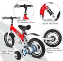 Balance Bike 2 in 1,The Dual Use of a Kids Balance Bike and Kids Bike,12 14 Inches for 2-6 Years Old,with Shock Absorbers, Fenders, Pedals, Auxiliary Wheels by TinyTreasures Baby Boutique