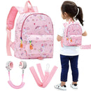 Accmor Toddler Backpack Leash with Anti Lost Wrist Link, Cute Mini Child Walking Harnesses Keep Kids Close Back Pack Rope Tether Rein for Baby Boys (Pink/Unicorn) by TinyTreasures Baby Boutique