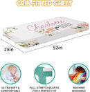 Custom Crib Bedding Set - Highland Cow Design Personalized Name Baby Nursery Bed 3 Pcs Set - Chic Soft Blanket with Dotted Backing, Sheet, Pillowcase for Newborn Girls Boys Gifts Color02 by TinyTreasures Baby Boutique